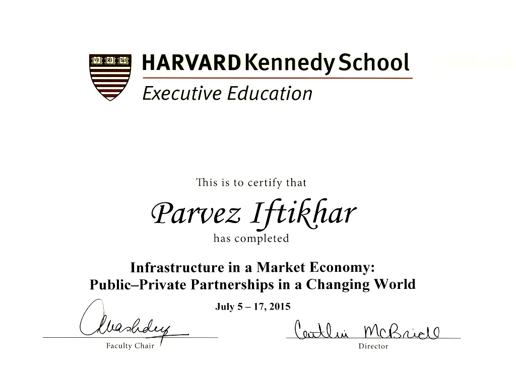 PI- Harvard Kennedy School Certificate July15