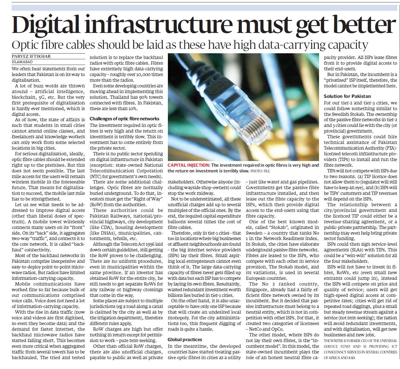 PI Article -Digital Infrastructure must get better 10Aug2020