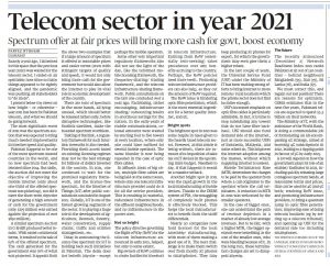PI Article -Telecom sector in year 2021, Dec21,2021