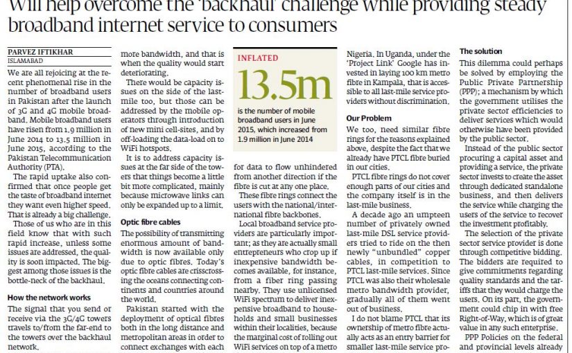 The Express Tribune -Role of Public-Private Partnership, 23-Aug-2015