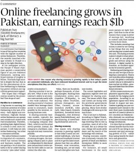 PI- Article Online freelancing grows in Pak 10Apr17