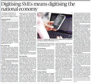 PI Article - Digitising SMEs means digitising the national economy 29-Jun-17