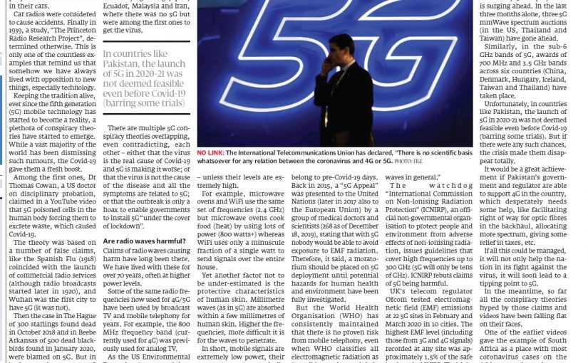 The Express Tribune: Corona and 5G conspiracy theories, 04 May 2020