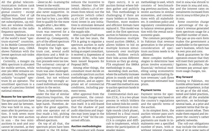 The Express Tribune: Upcoming auction for mobile internet, 05 August 2024